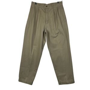 VTG Bugle Boy‎ Pants Mens 31x30 Tan Baggy Pleated Khakis Y2K 80s 90s Tapered